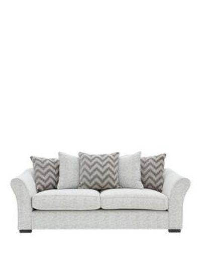 Cavendish Chevron 3-Seater Fabric Sofa